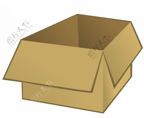 一个棕色的箱子矢量图像