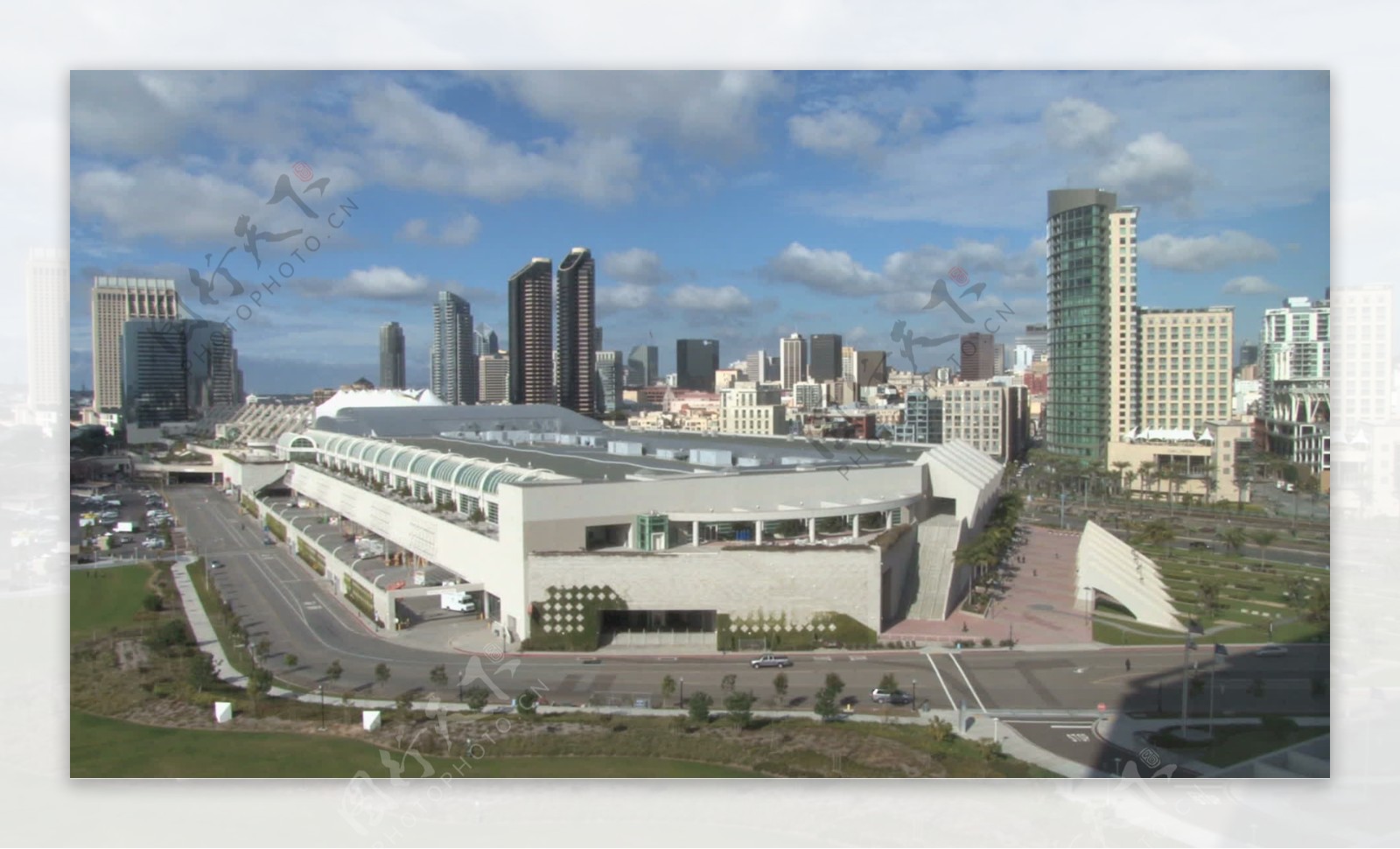 圣迭戈中心的天际线在白天股票视频背景视频免费下载