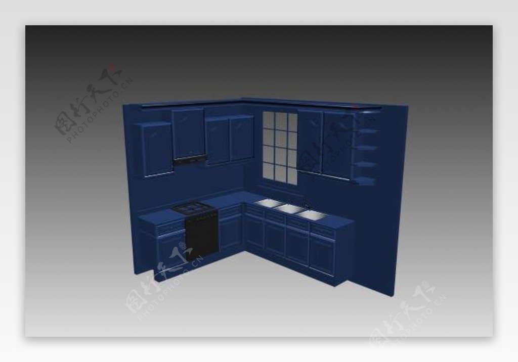 室内设计厨房餐厅3d素材3d模型13