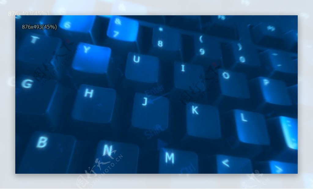 键盘蓝光效果视频素材