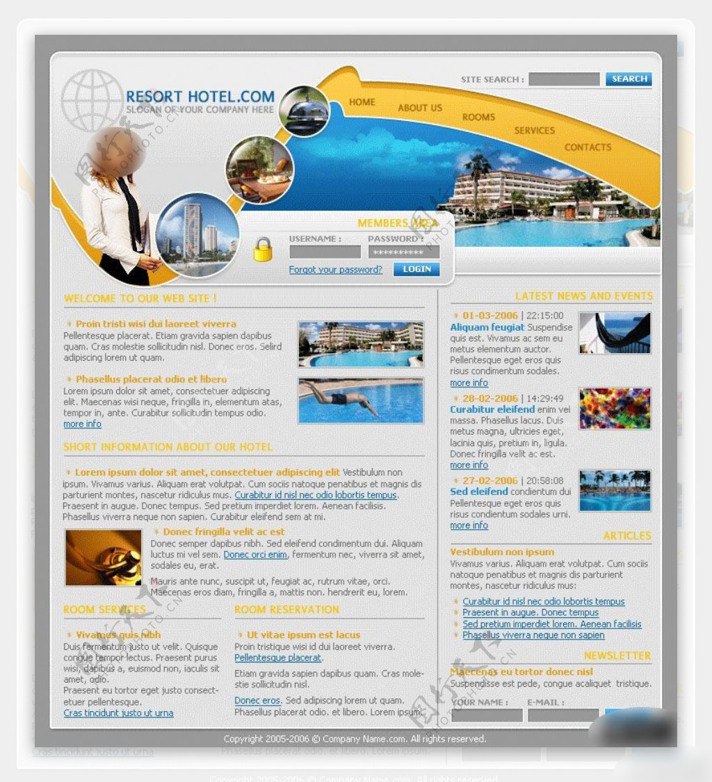 旅游业网页模板