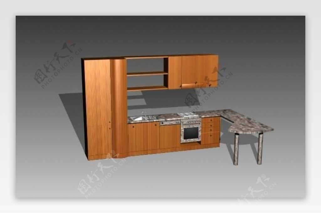 室内装饰厨具123D模型