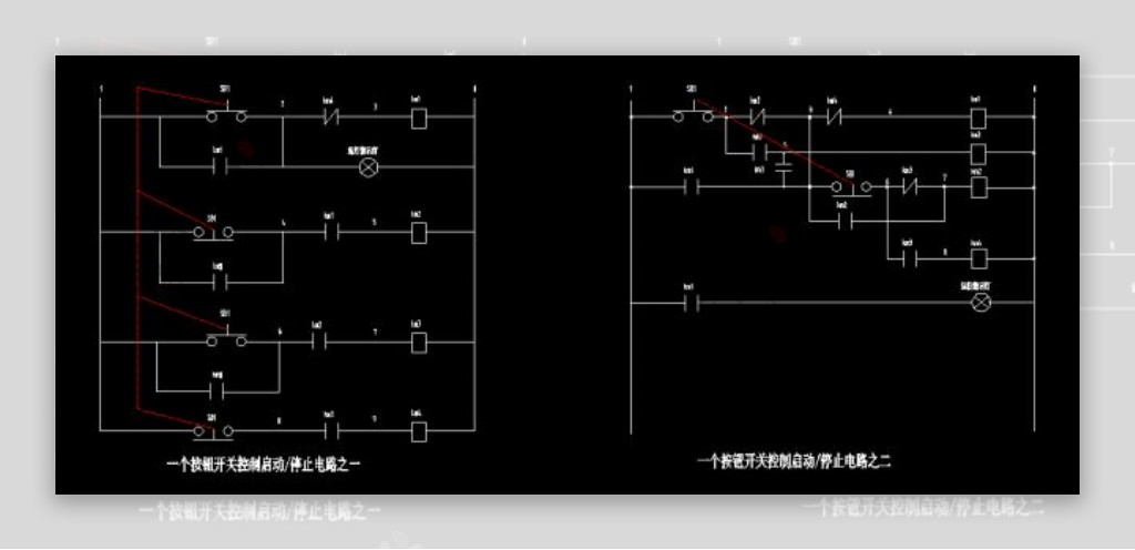 按钮开关控制电路图