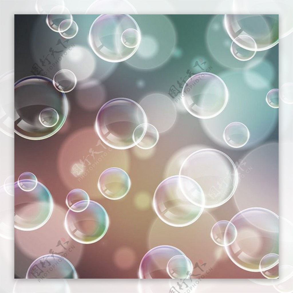 分层彩色泡沫泡泡