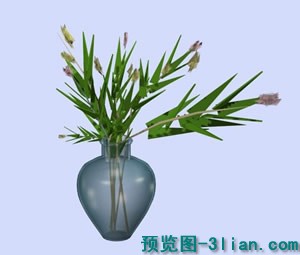 3D花瓶插花模型