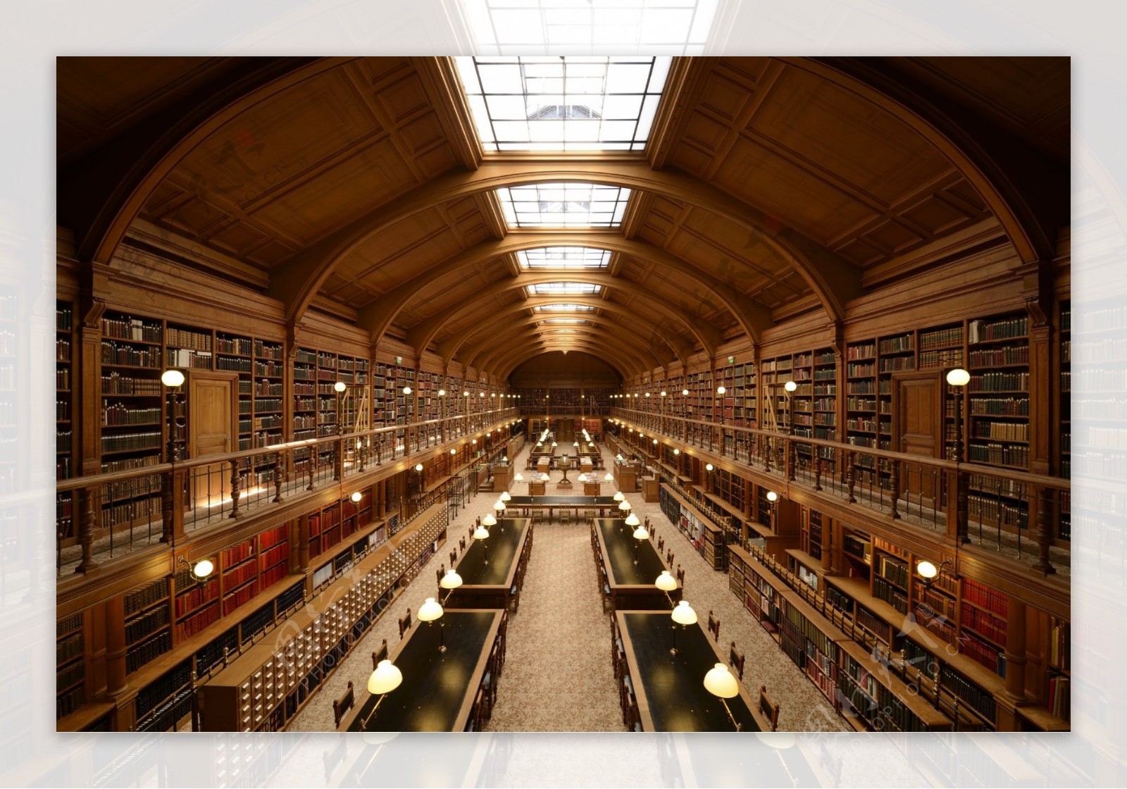 欧式大型图书馆图片