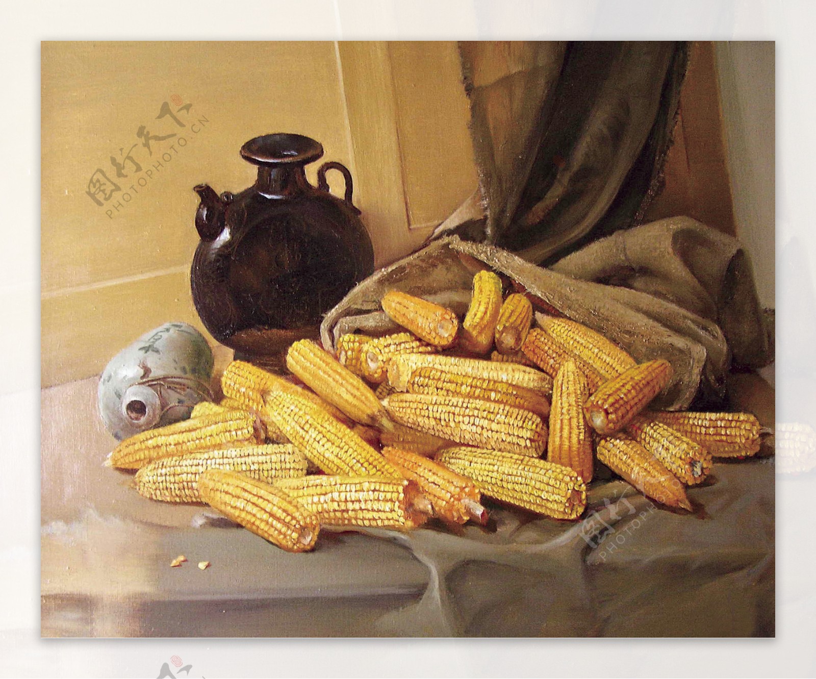 玉米陶瓷静物图片