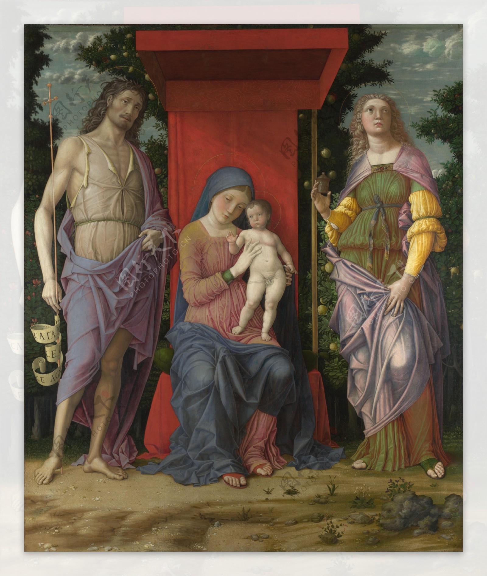 安德里亚蒙特尼圣母圣婴与圣徒图片