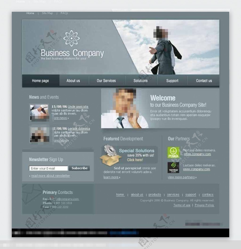 金融公司网站设计模板