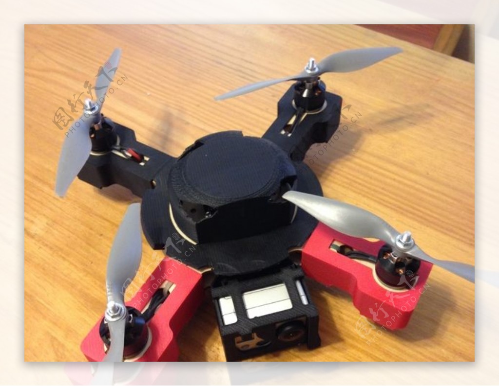 封面和小phrai木直升机GoPro相机附件