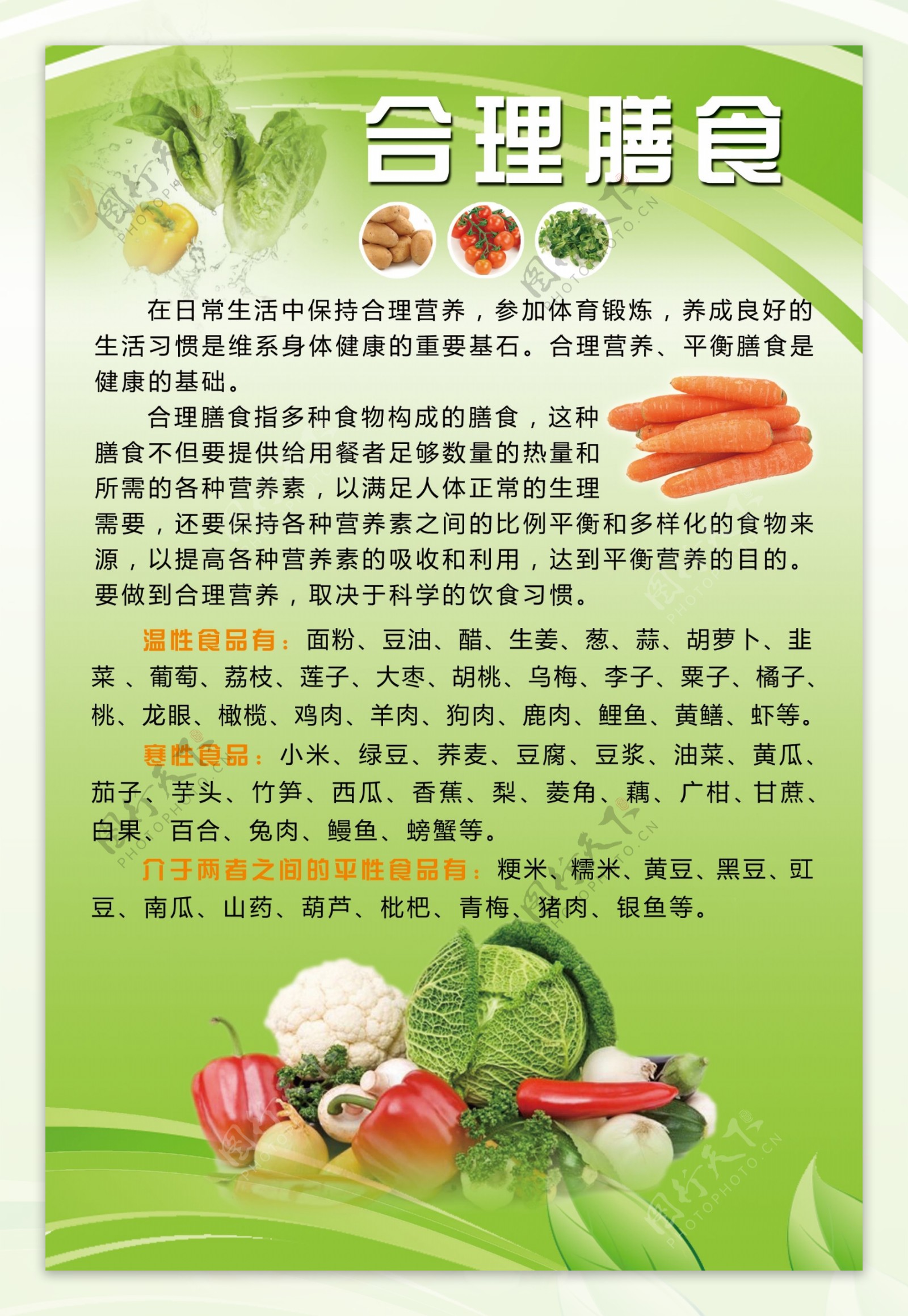 合理膳食图片