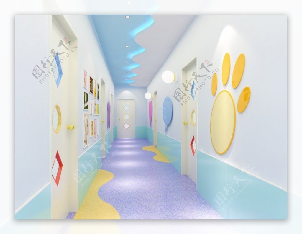 幼儿园走廊模型