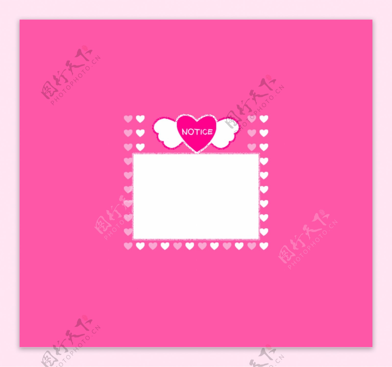 动态粉红色的心形网店公告素材图片