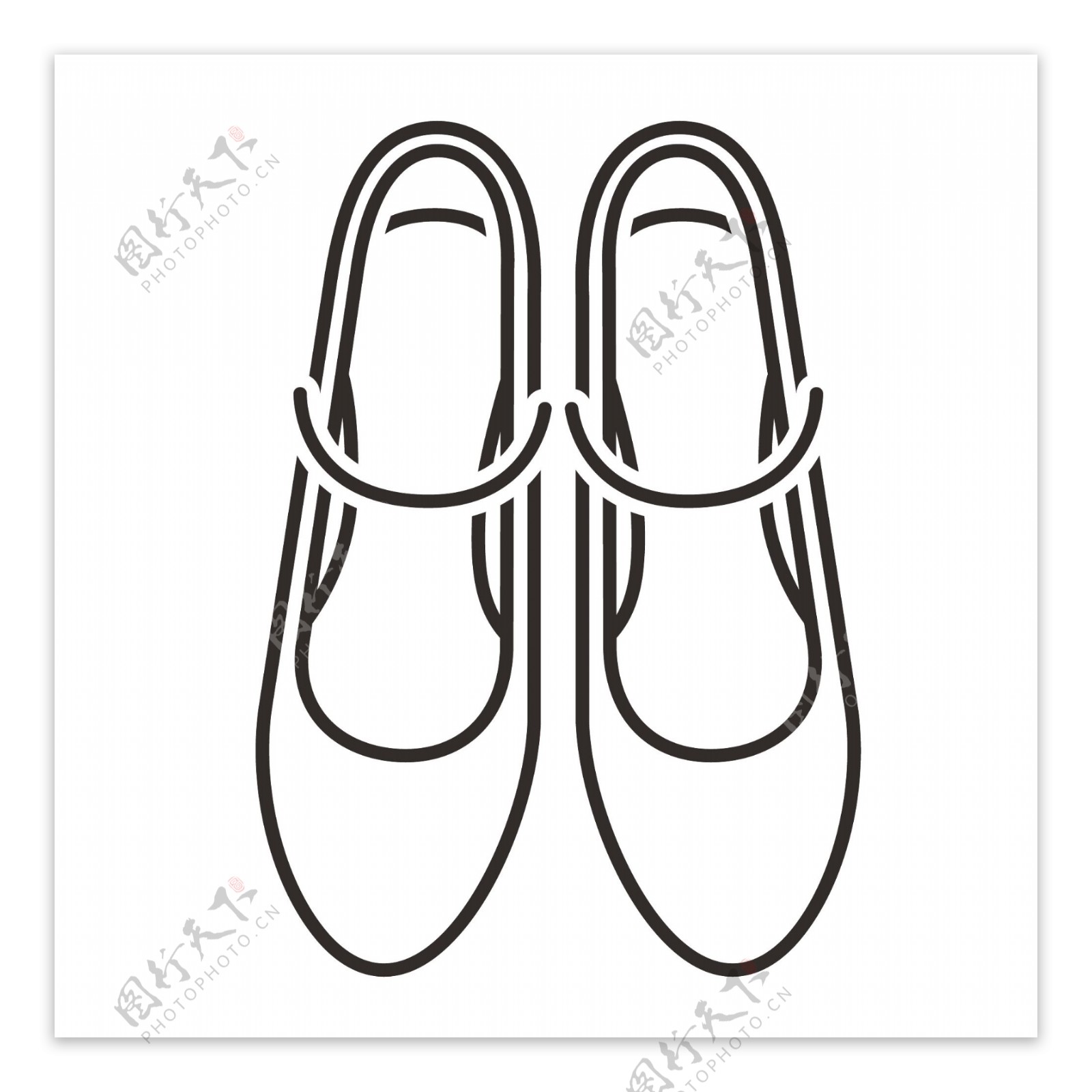 印花矢量图鞋子色彩黑白色抽象免费素材
