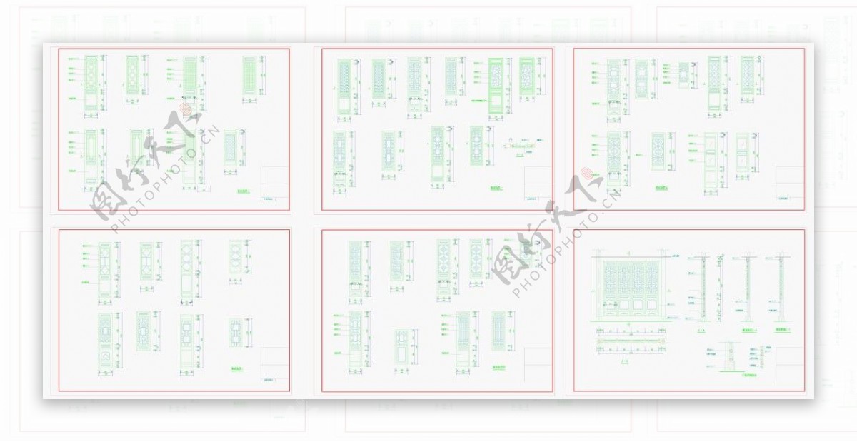 常用门窗图库CAD