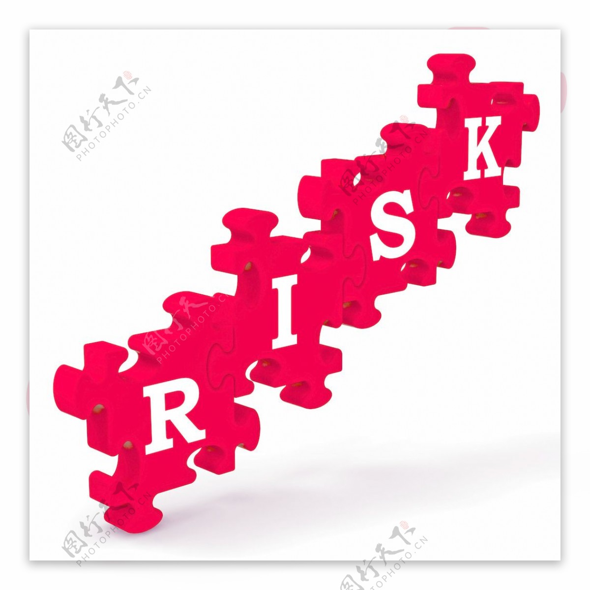拼图显示风险危机和问题