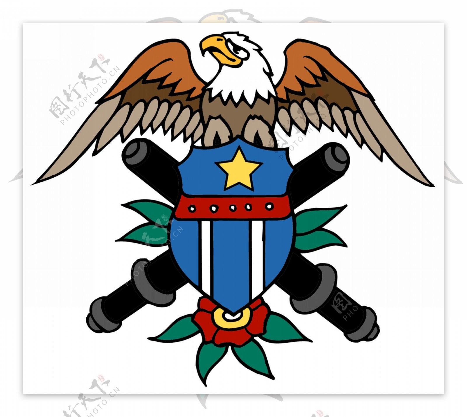 鹰标志纹身