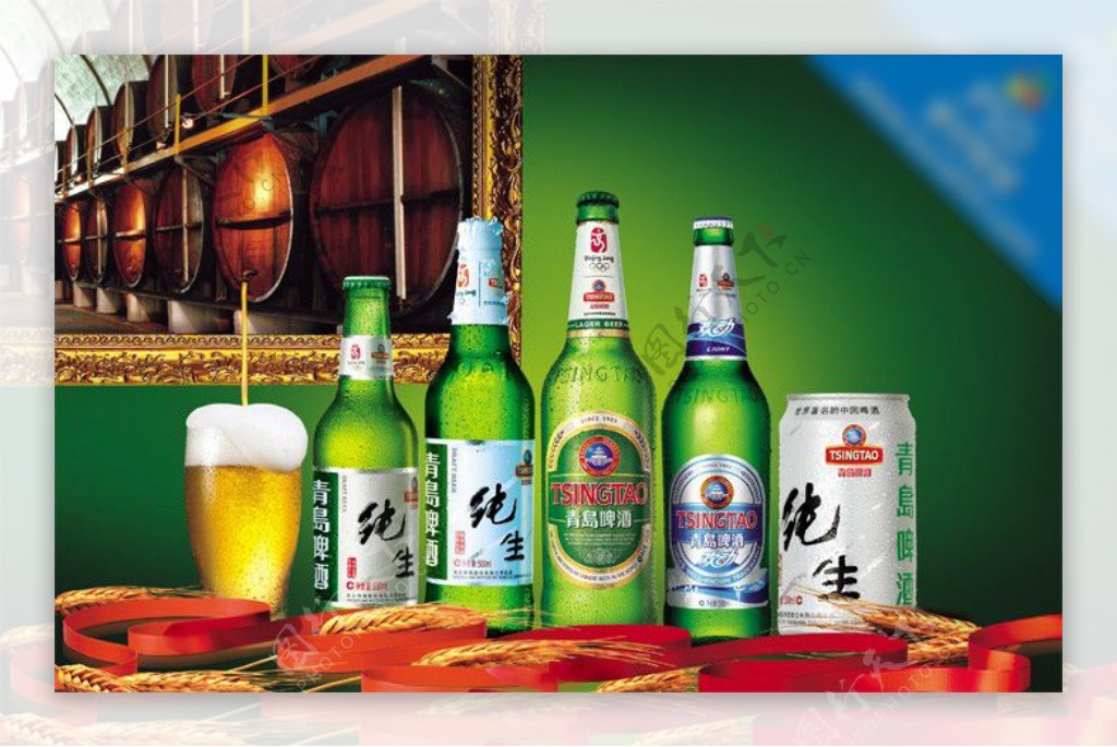 青岛纯生系列啤酒海报