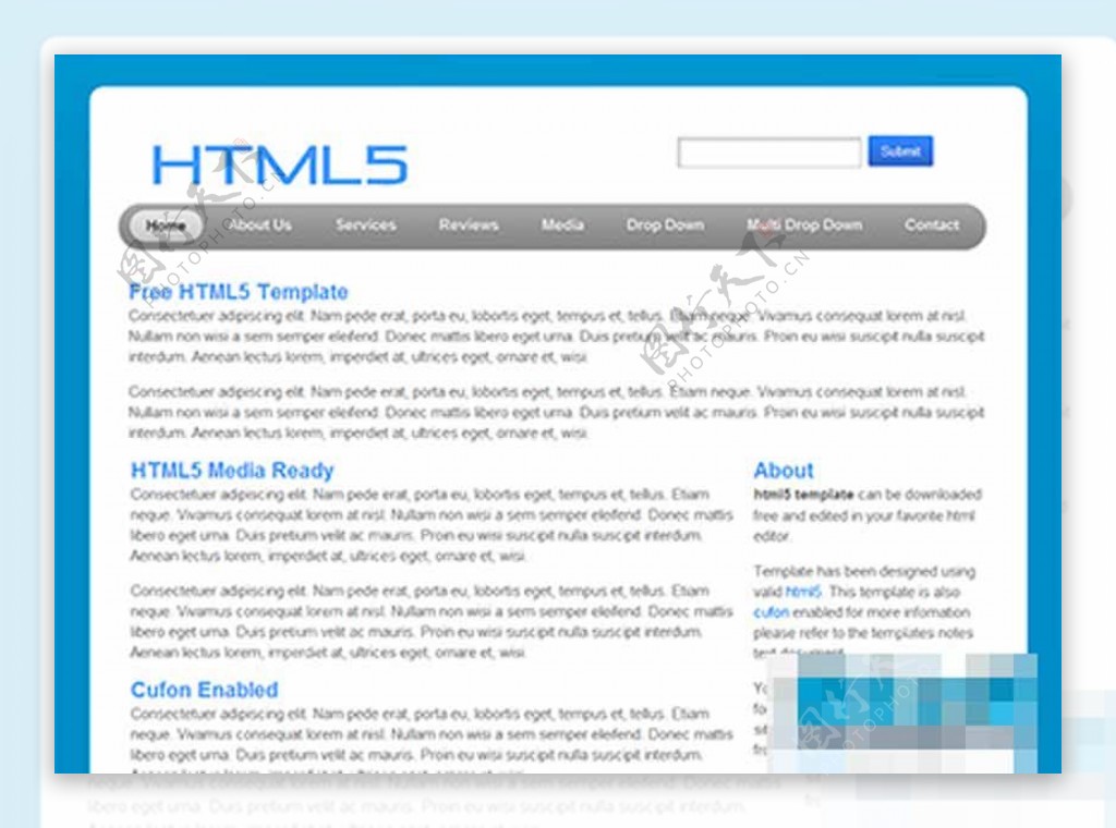 非常简洁的html5博客模板下载