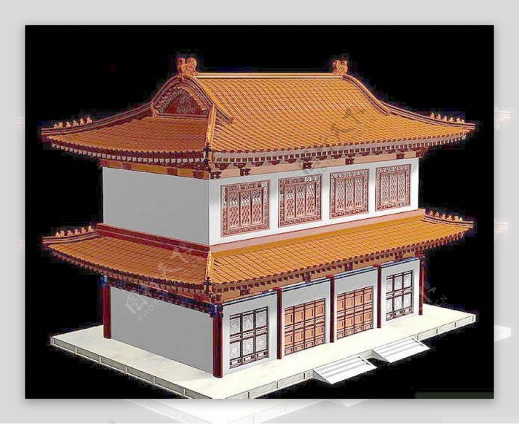 中式建筑3d模型下载3d模型16