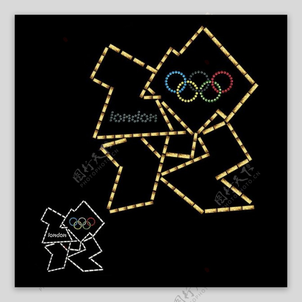 烫钻主题2012伦敦奥运会文字英文免费素材
