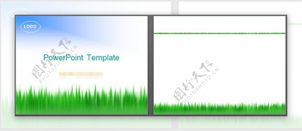 清新草地PPT模板