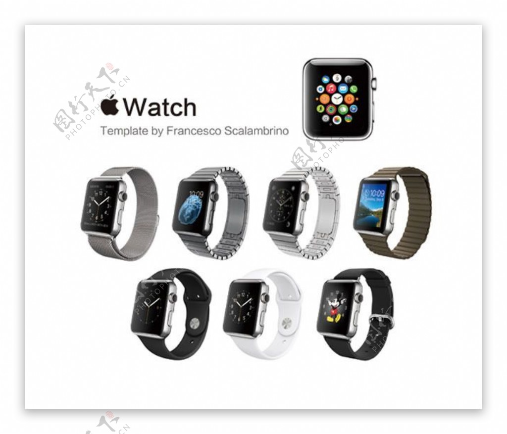 applewatch图片PSD分层素材