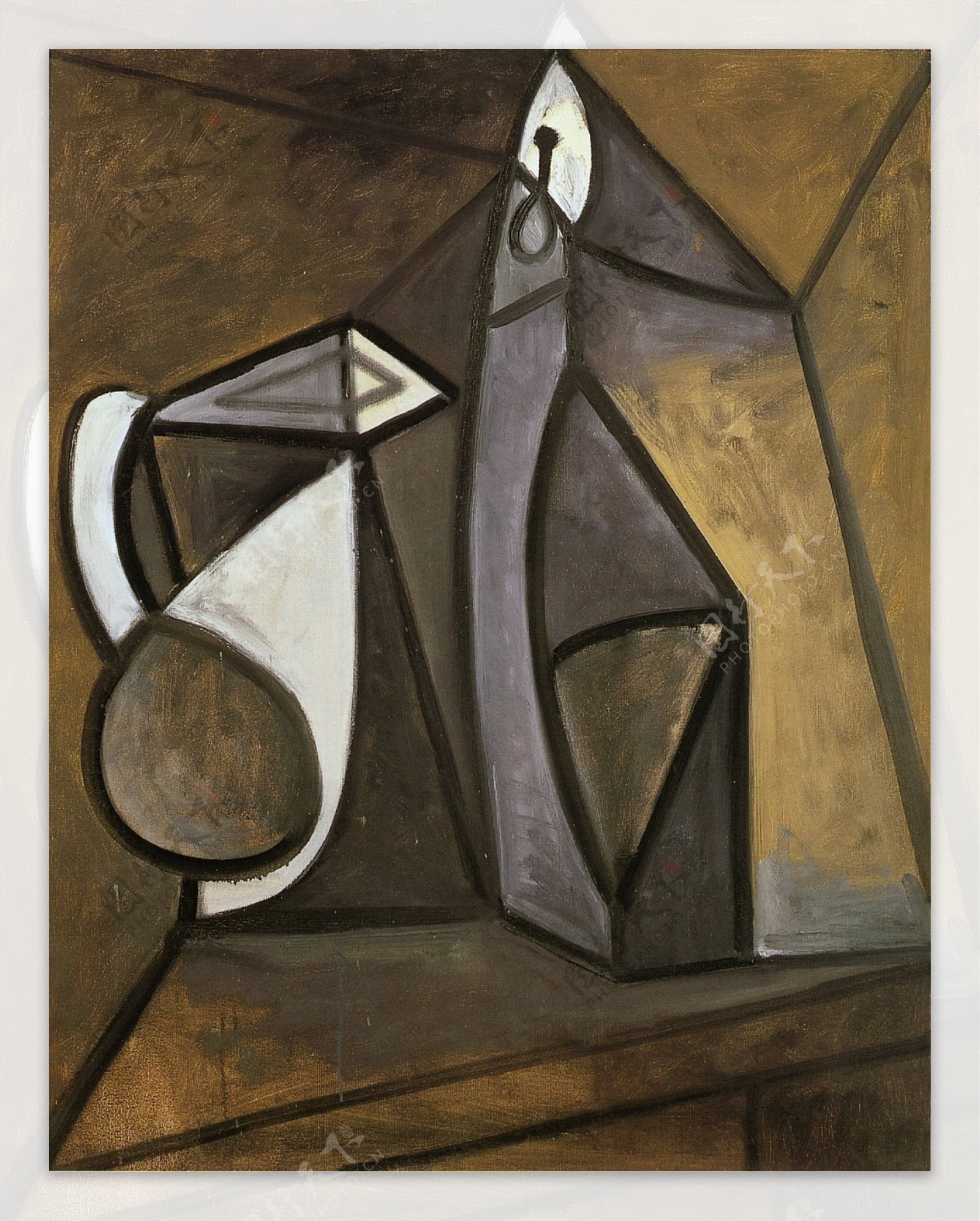 1945Pichetetbougeoir1西班牙画家巴勃罗毕加索抽象油画人物人体油画装饰画