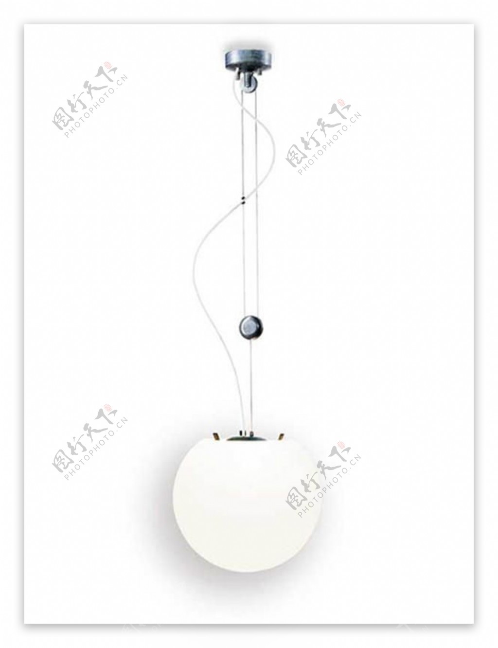 白色灯罩球吊灯家居家具装饰素材