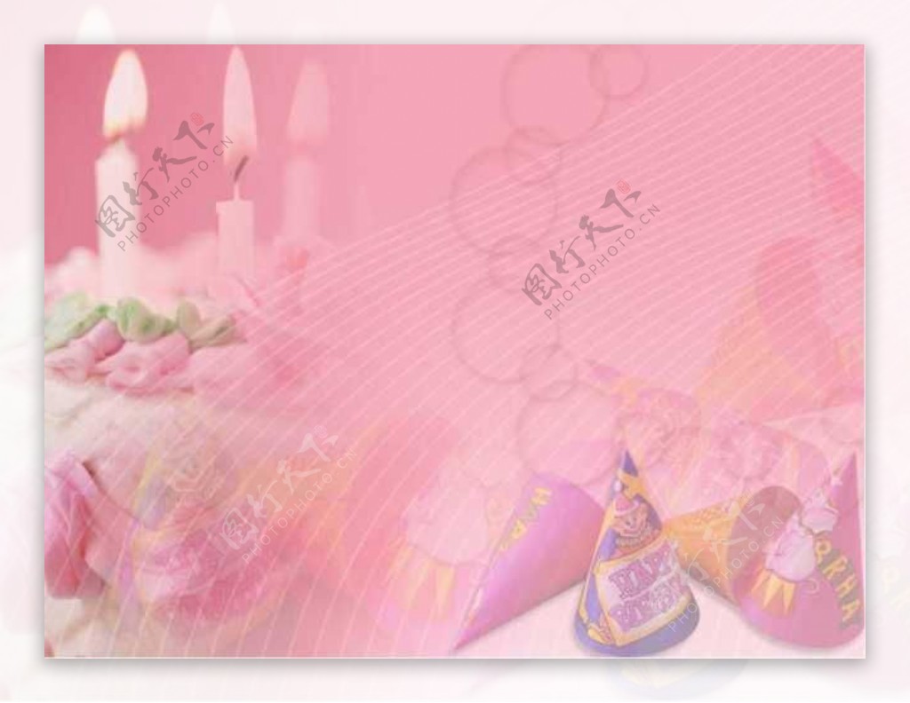 生日快乐之粉色的记忆生日主题PPT模板