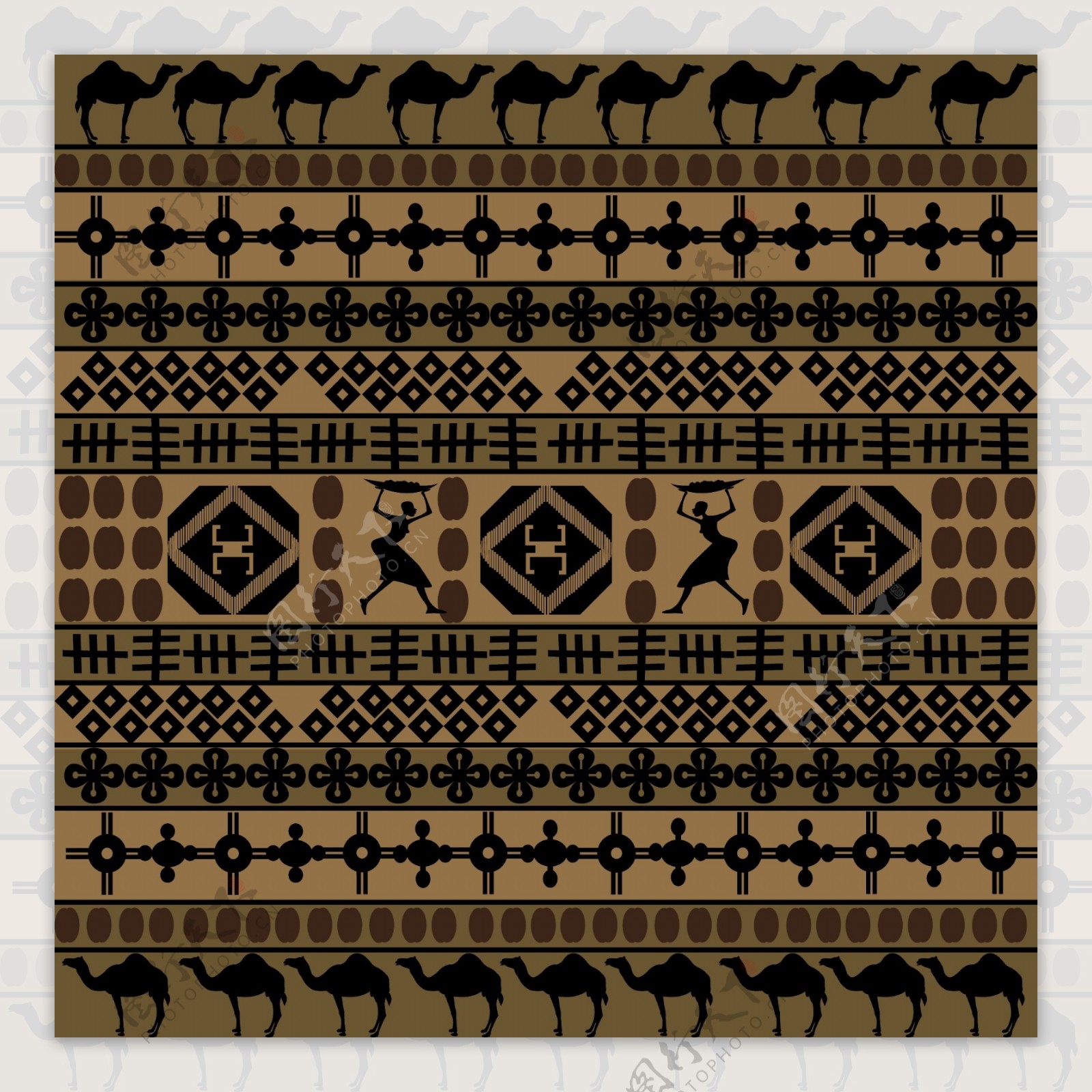 非洲传统图案背景矢量素材02矢量素材