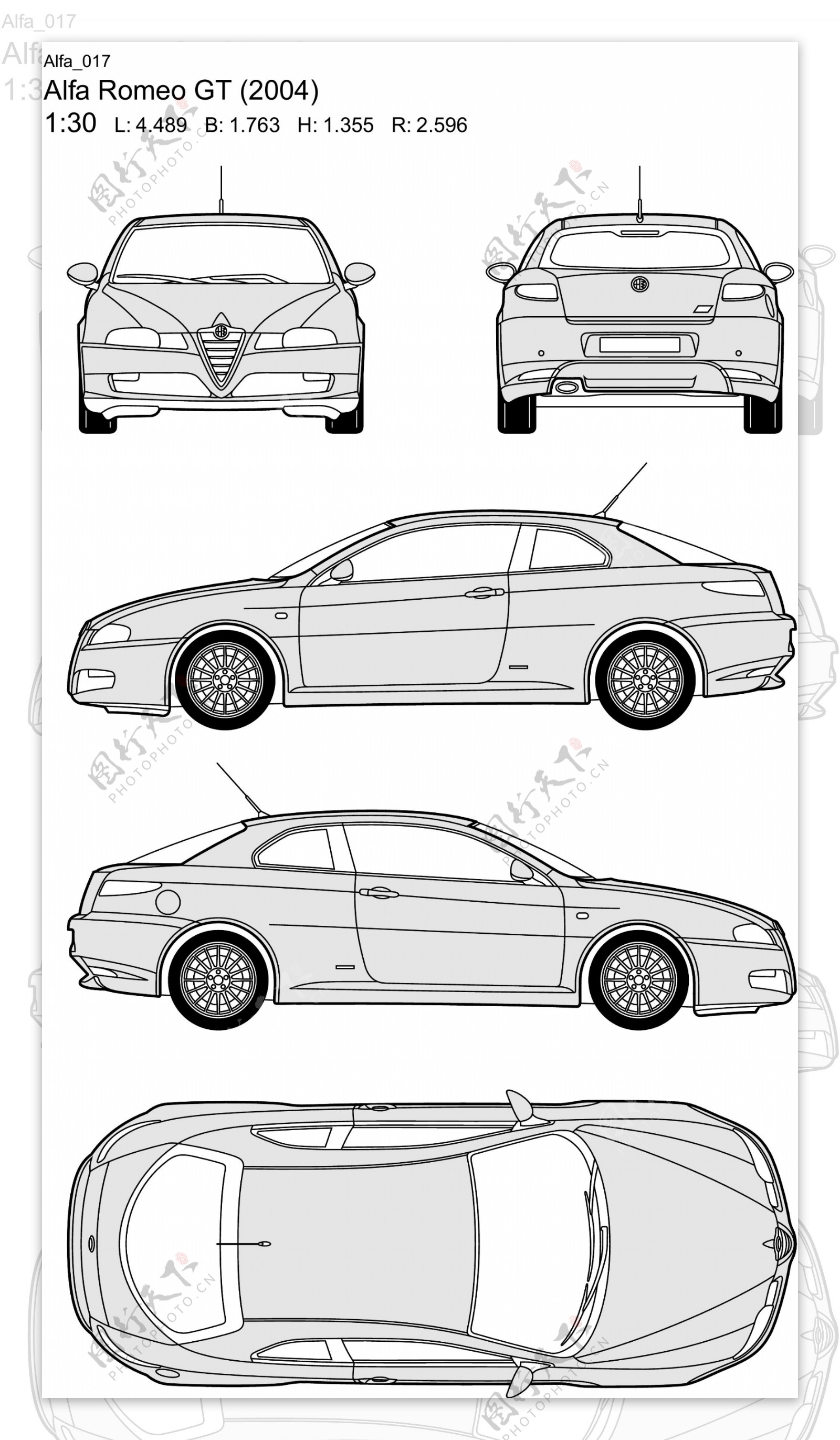 AlfaRomeo汽车设计平面图