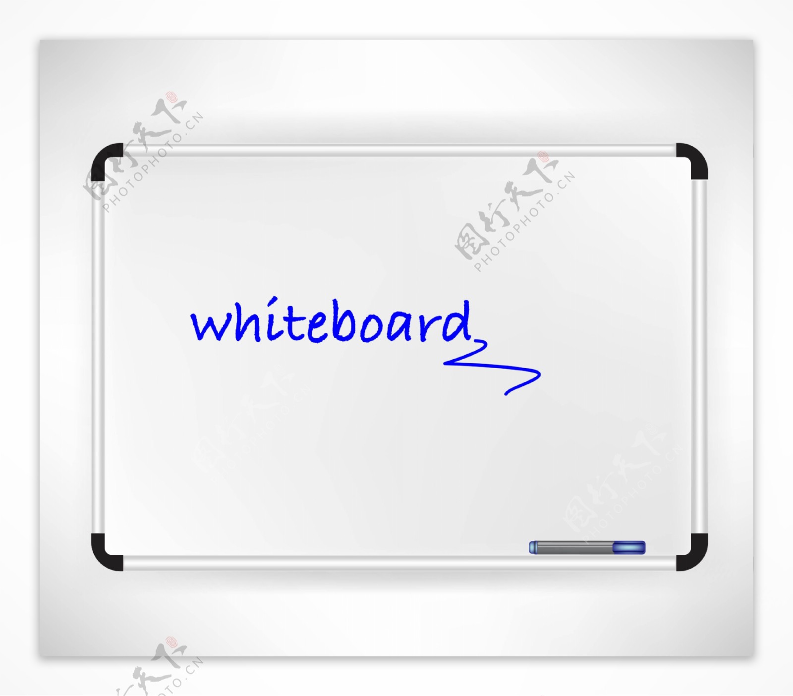 白色书写板设计矢量素材