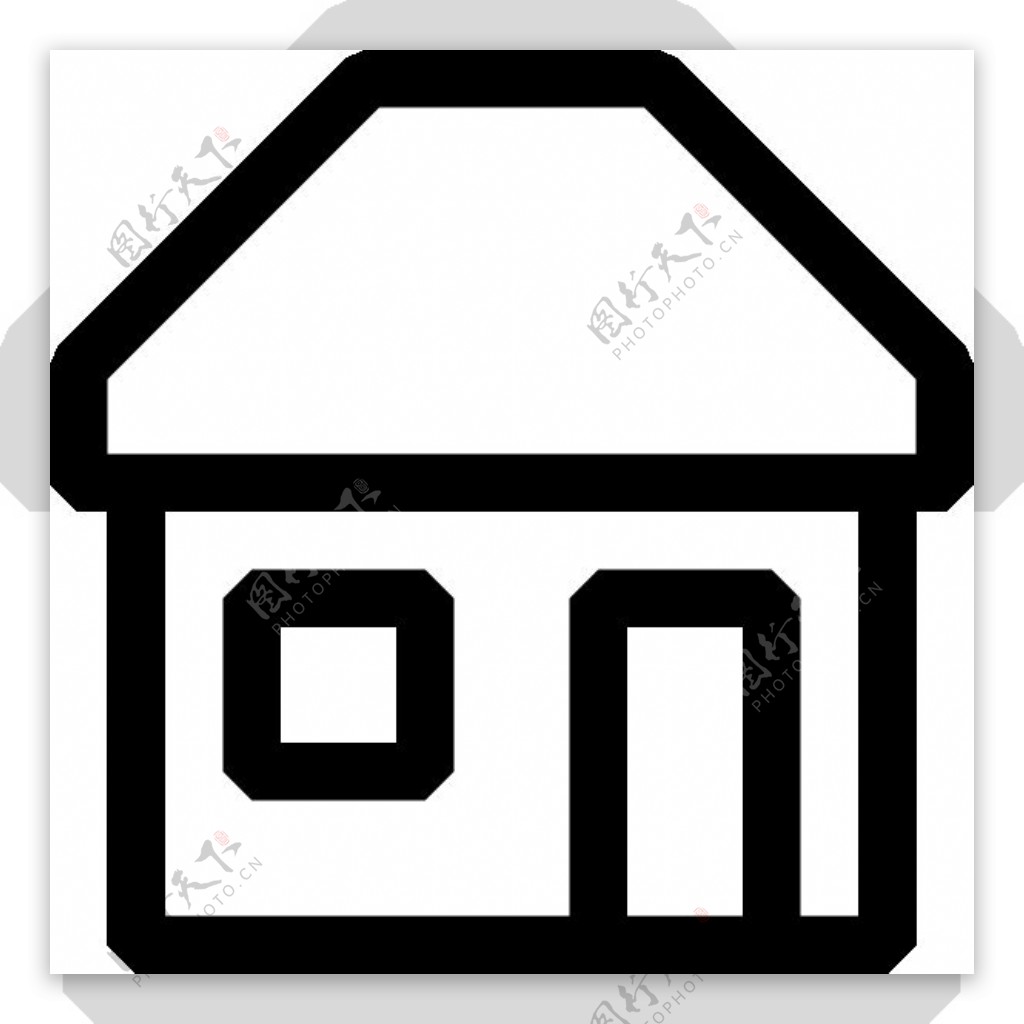 黑色和白色的房子图标剪贴画