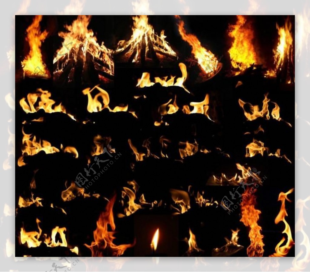 火焰分层素材图片