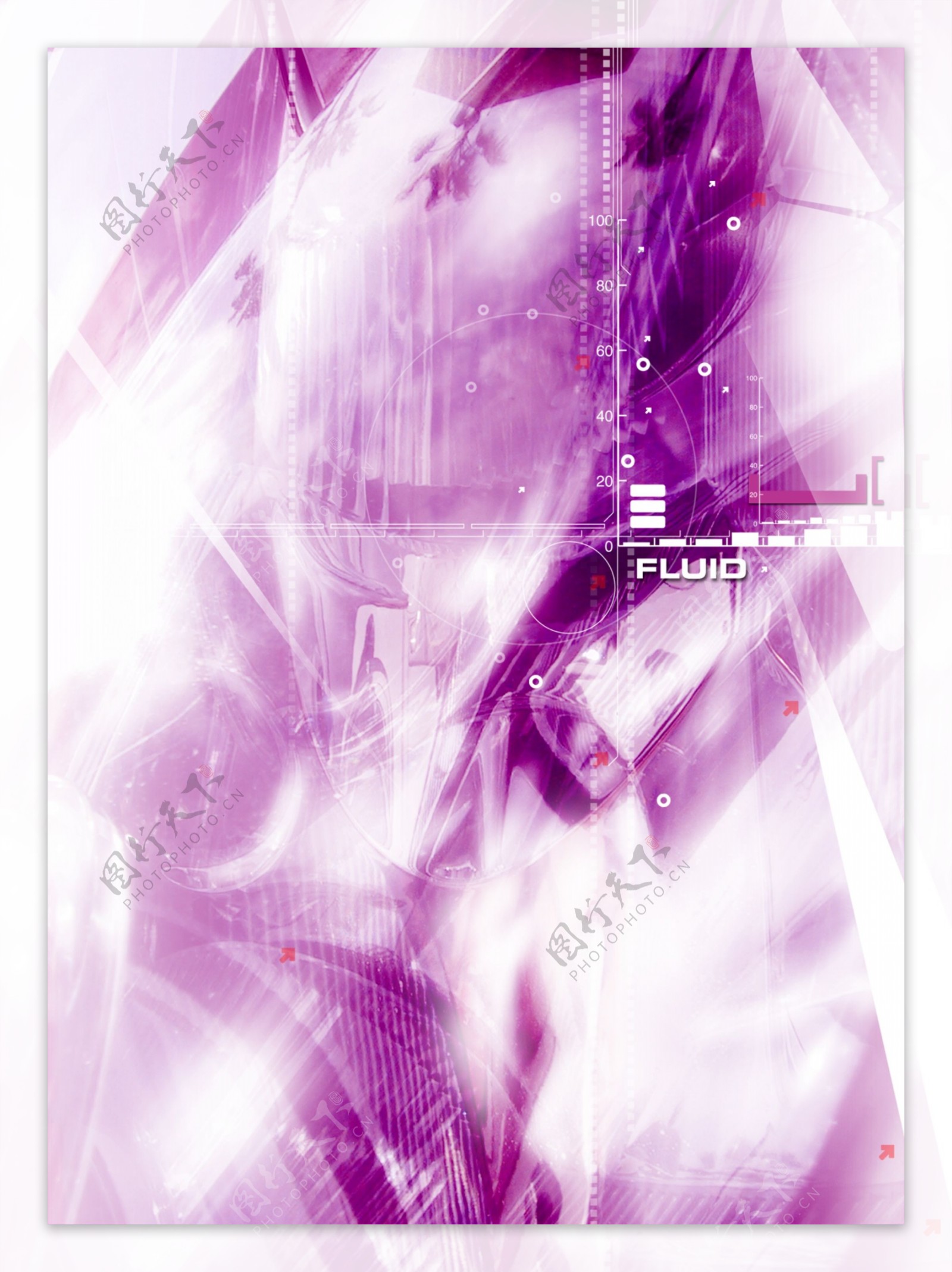 紫罗兰光芒数码游戏背景设计psd分层素材