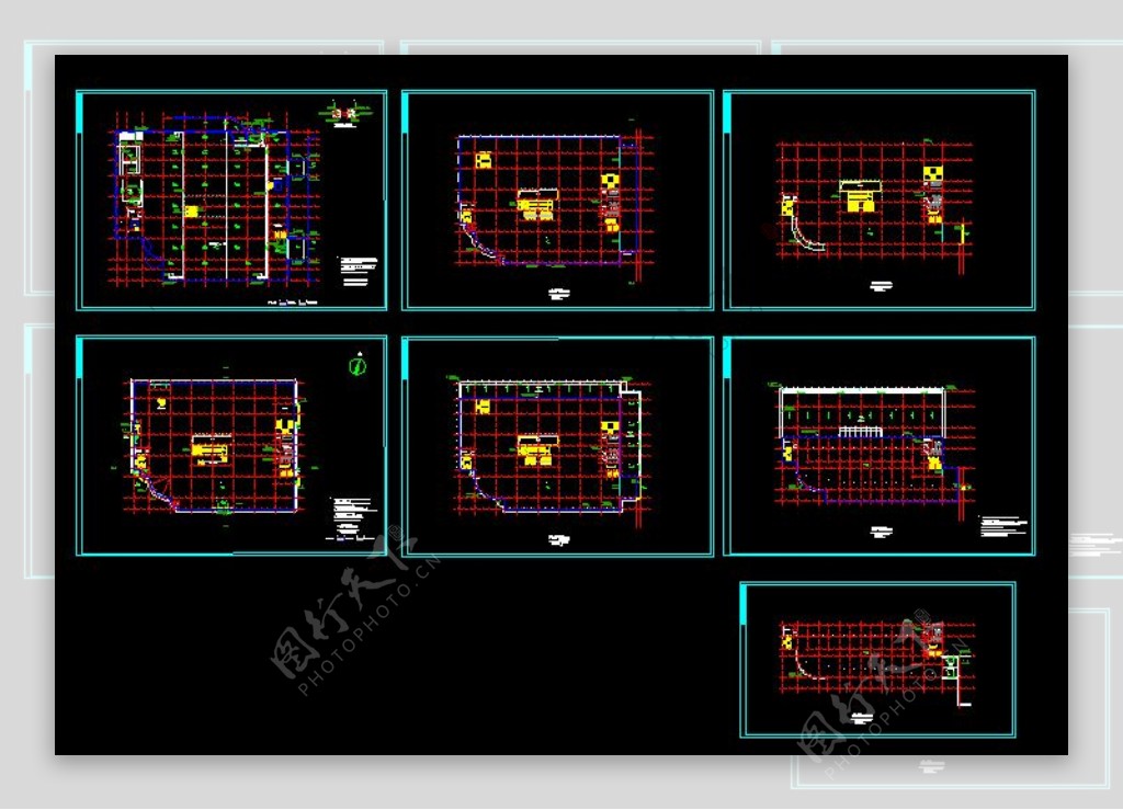 某商厦总平面及各层平面图下载