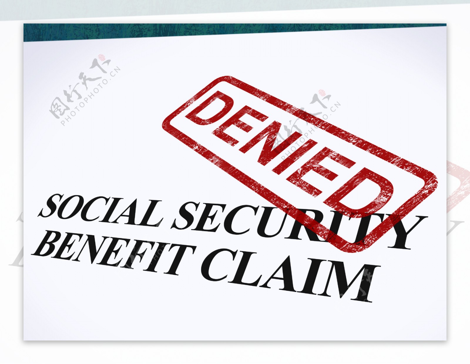 社会保险索赔否认戳记表明社会失业给付拒绝