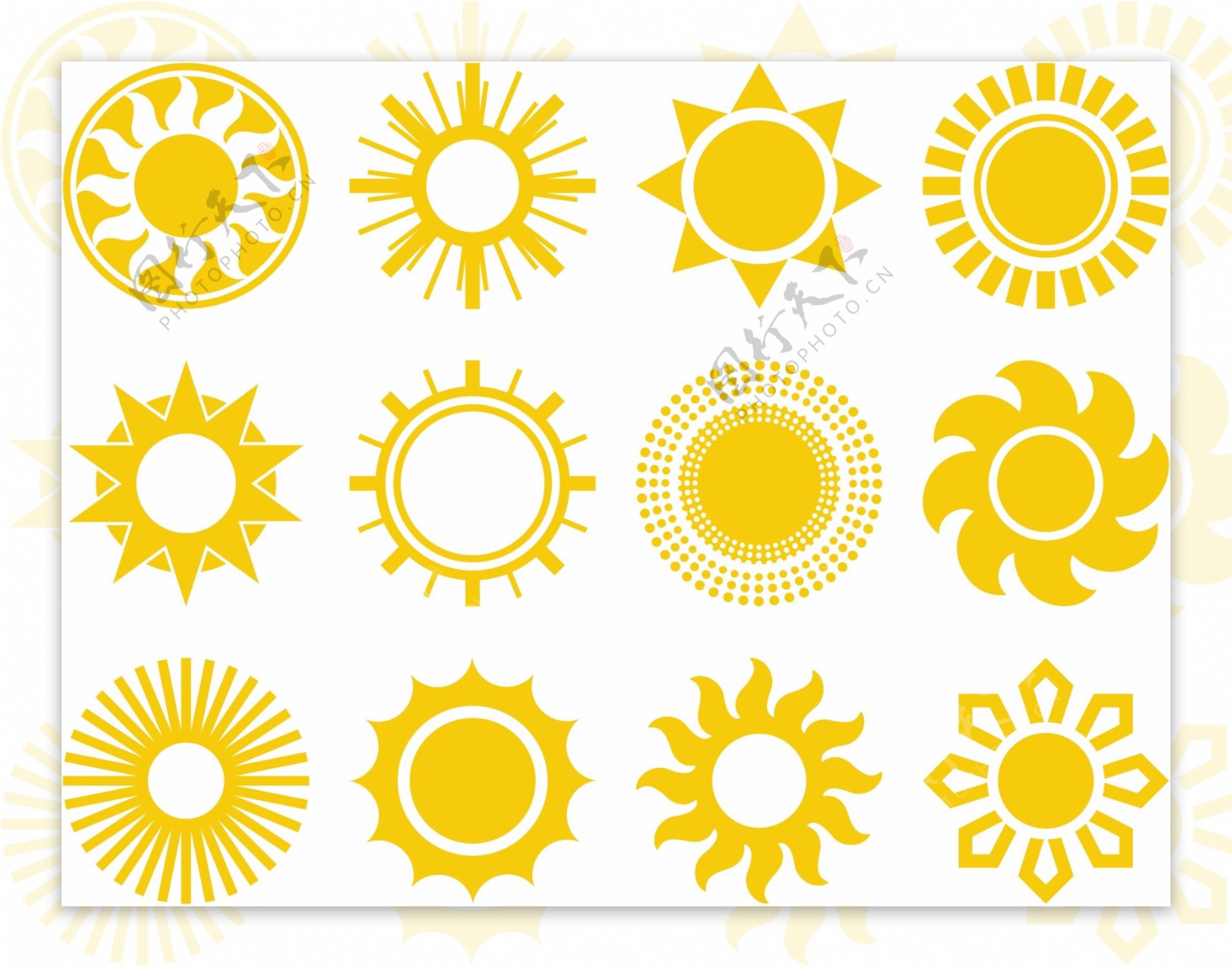 太阳图标设计元素04
