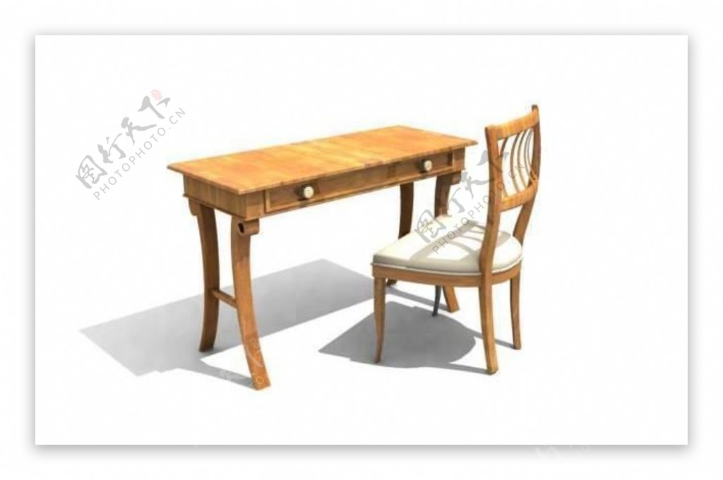欧式家具桌子0673D模型