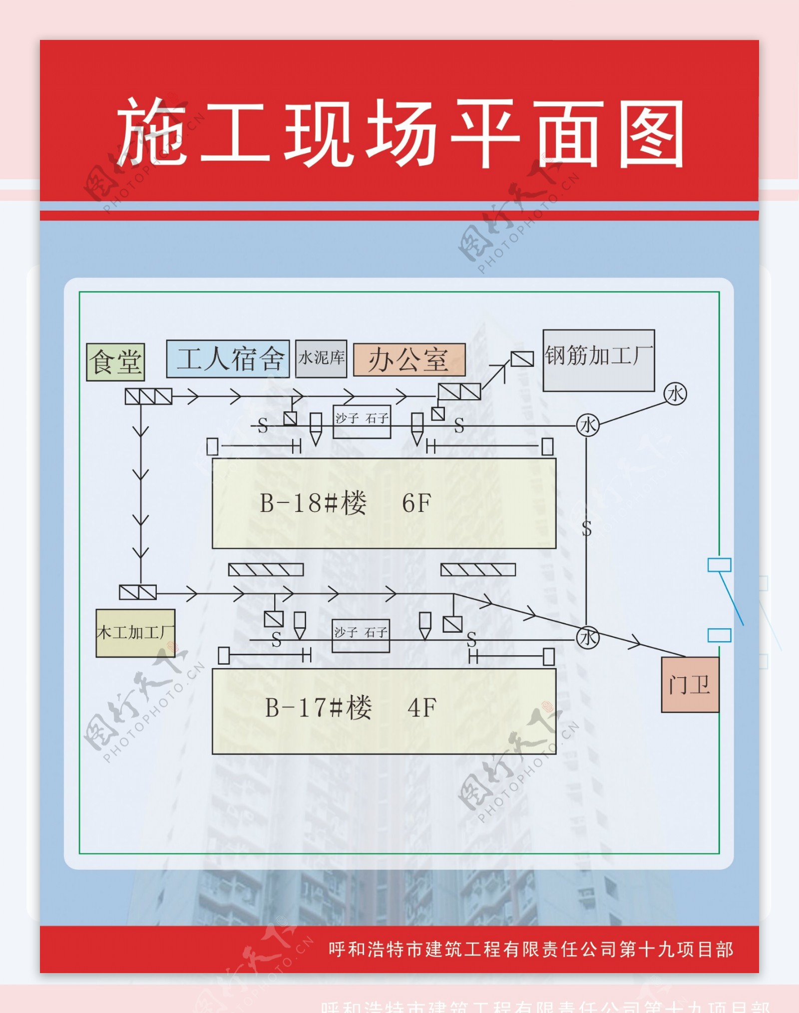 施工现场平面图图片