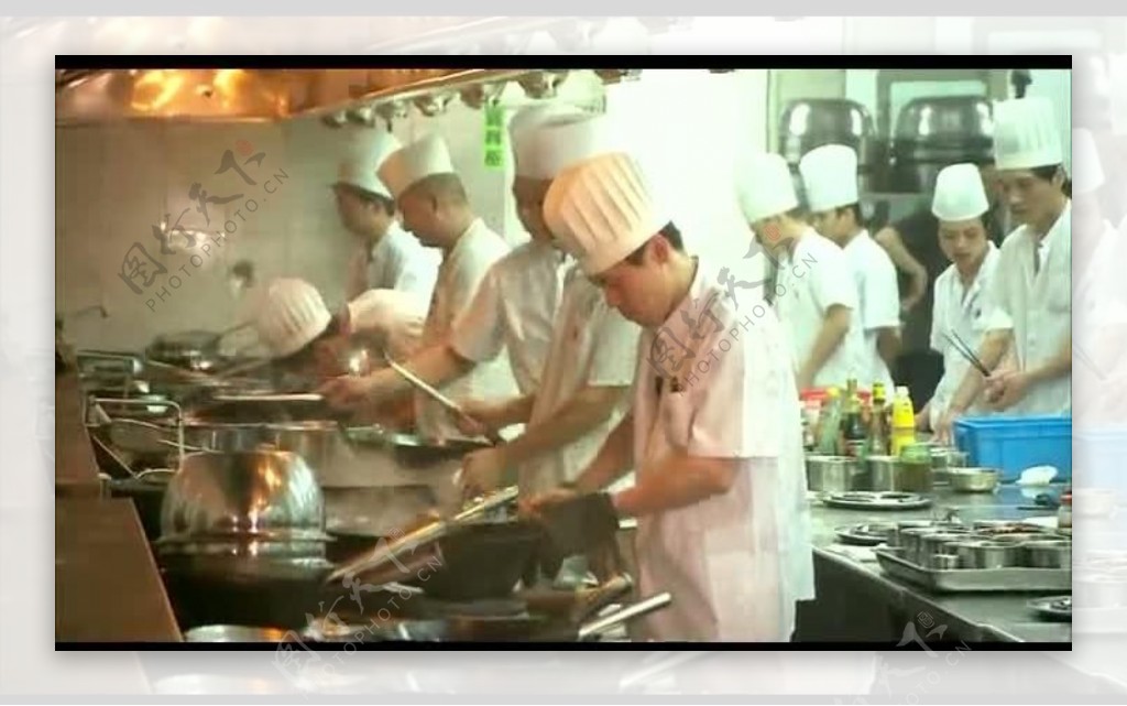 酒店厨师炒菜视频图片