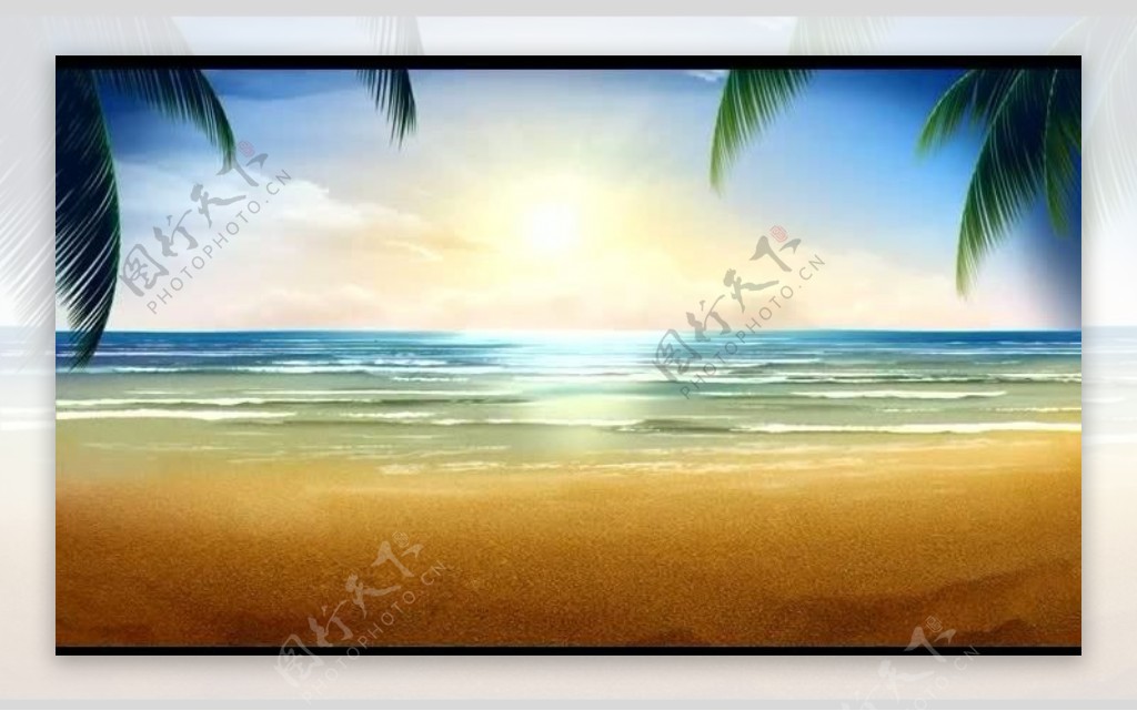 海滩风景背景视频素材图片