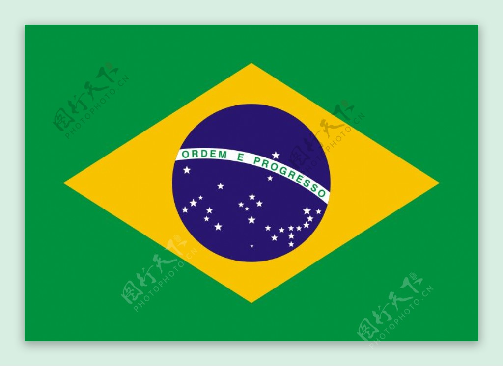 巴西国旗的E巴西