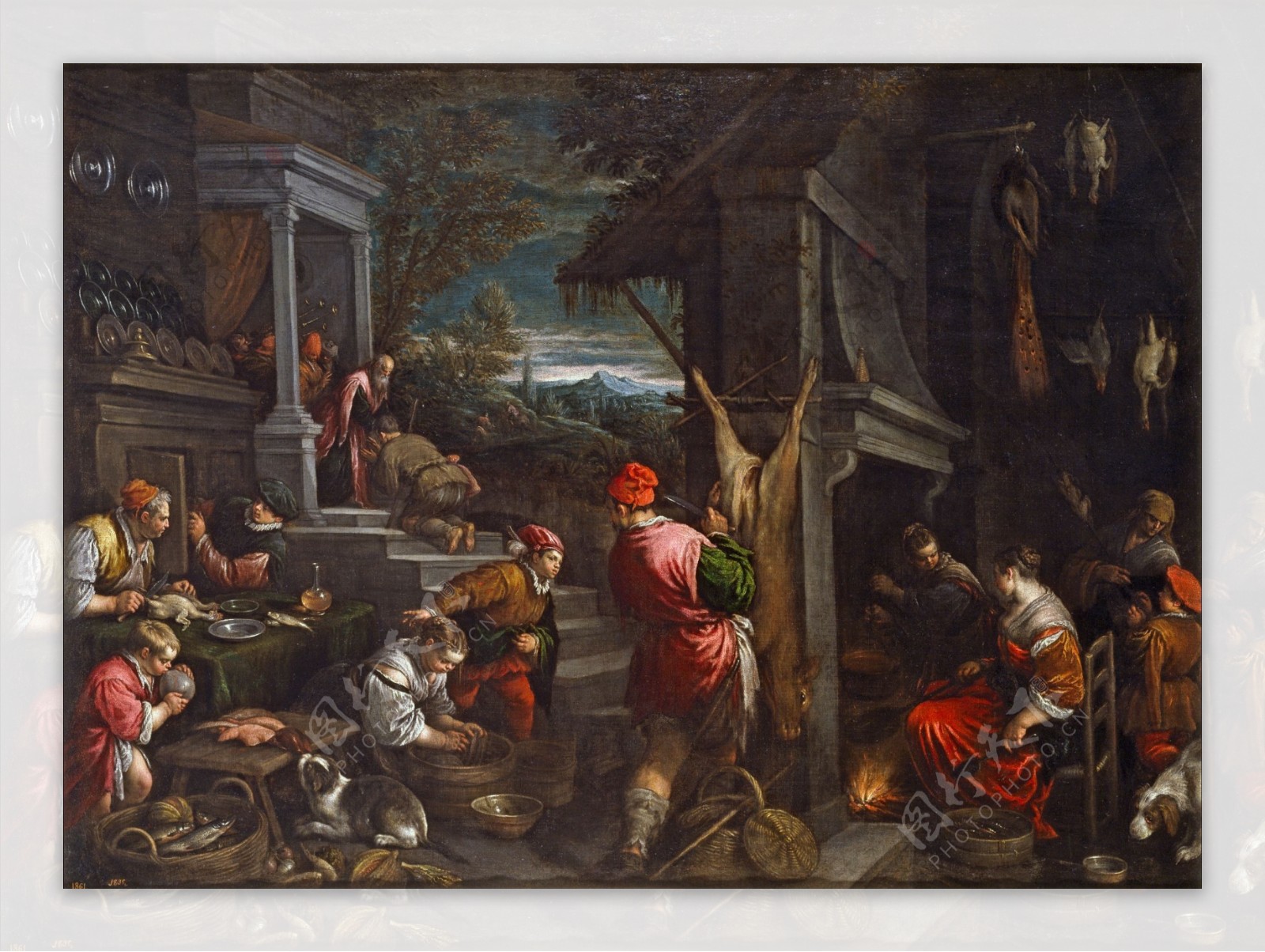 BassanoJacopoBassanoFrancescoTheReturnoftheProdigalSonCa.1570大师画家古典画古典建筑古典景物装饰画油画