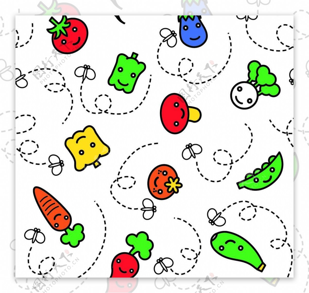 蔬菜花纹图片