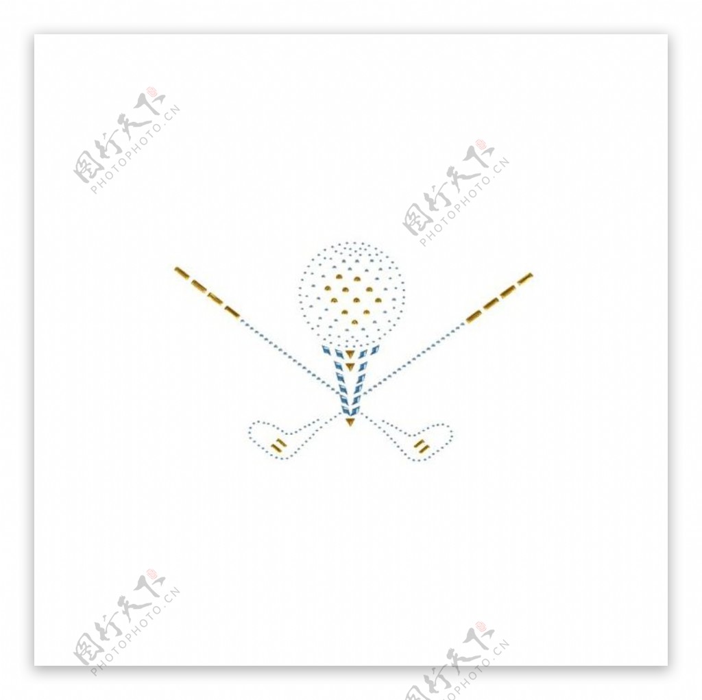 烫钻运动元素高尔夫免费素材