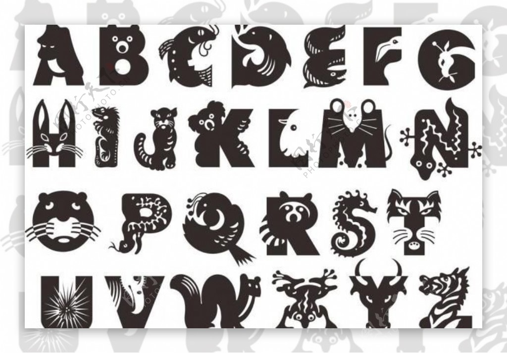 动物字母图片