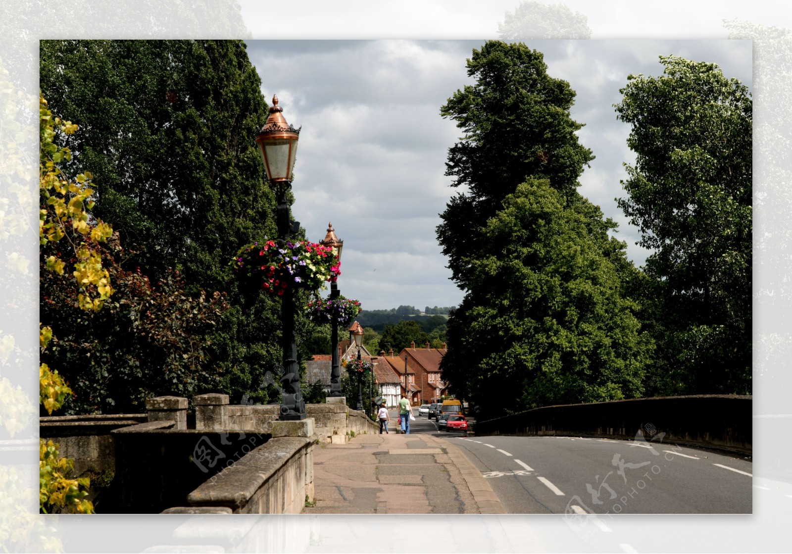 英国牛津郡渡口城墙古桥图片
