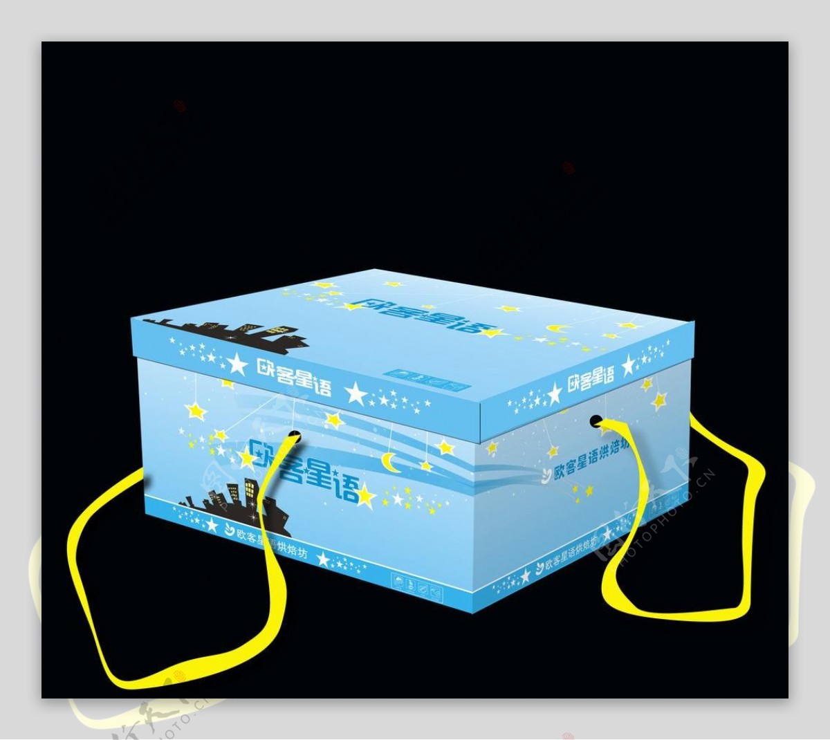 蛋糕盒平面设计图